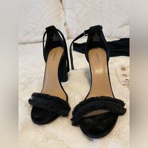 ❌SOLD ❌ Express black velvet heels sandals